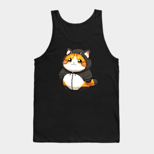 Orange Cat Kawaii Feline Tank Top